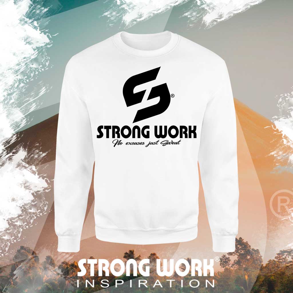 SWEAT-SHIRT EN COTON BIO STRONG WORK GIVING UP IS NOT AN OPTION FOR ME POUR HOMME - VETEMENT DE SPORT ECO-RESPONSABLE