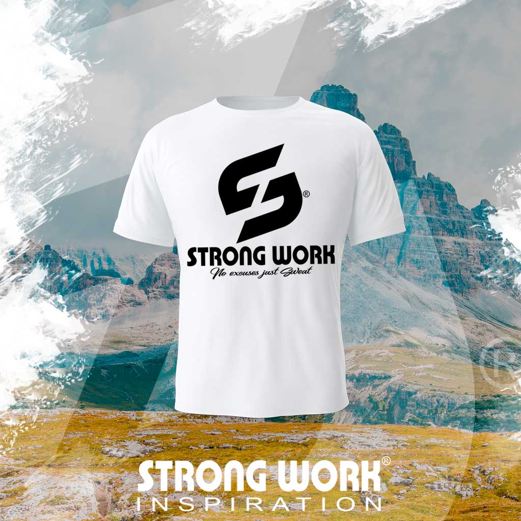 T-SHIRT EN COTON BIO STRONG WORK RUNNING POUR HOMME - VETEMENT DE SPORT ECO-RESPONSABLE
