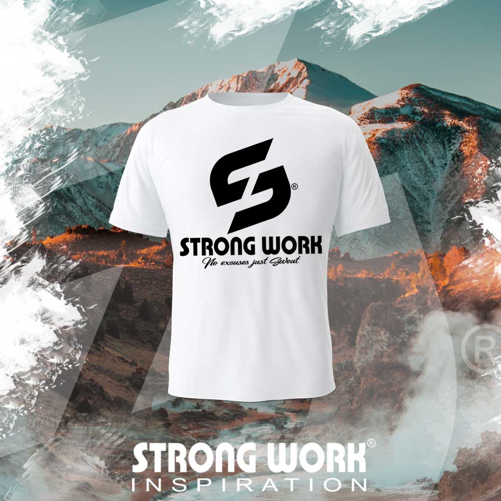 T-SHIRT EN COTON BIO STRONG WORK SWEAT EVERYDAY POUR FEMME - VETEMENT DE SPORT ECO-RESPONSABLE