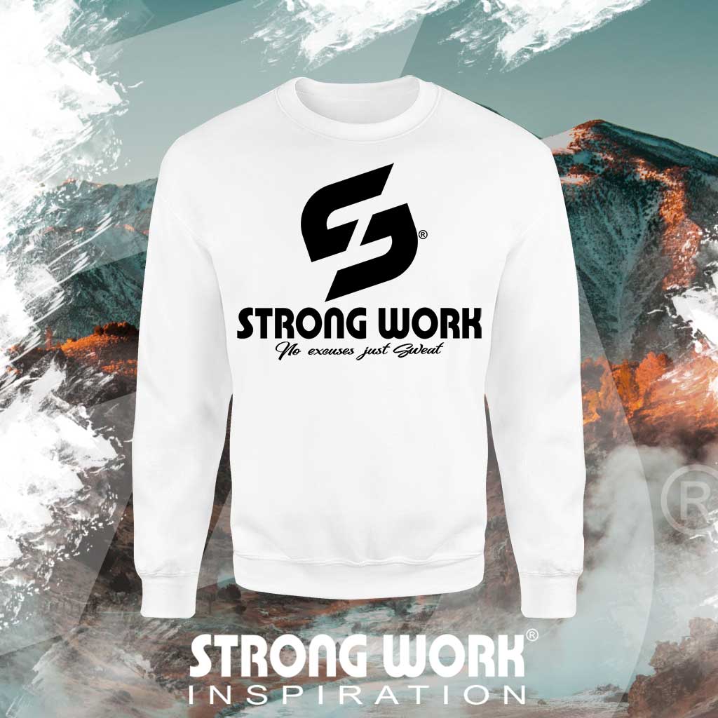 SWEAT-SHIRT EN COTON BIO STRONG WORK DO NOT ASK ME IF I'M TIRED BUT IF I'M DONE POUR HOMME - VETEMENT DE SPORT ECO-RESPONSABLE