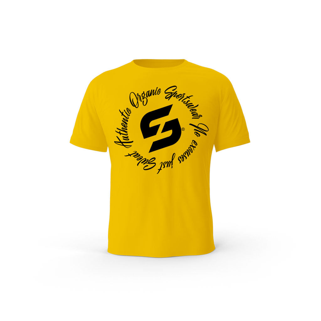 T-SHIRT-COTON-BIO-STRONG-WORK-AUTHENTIC-JAUNE-HOMME