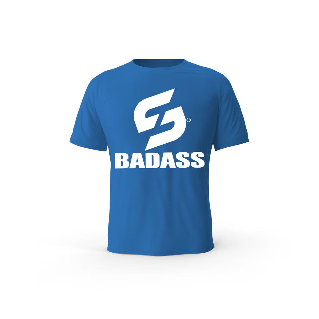 T-SHIRT-COTON-BIO-STRONG-WORK-BADASS-BLEU-HOMME