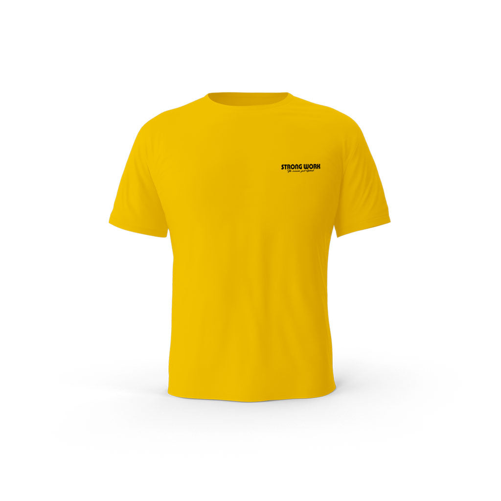 T-SHIRT-COTON-BIO-STRONG-WORK-ELITE-JAUNE-HOMME
