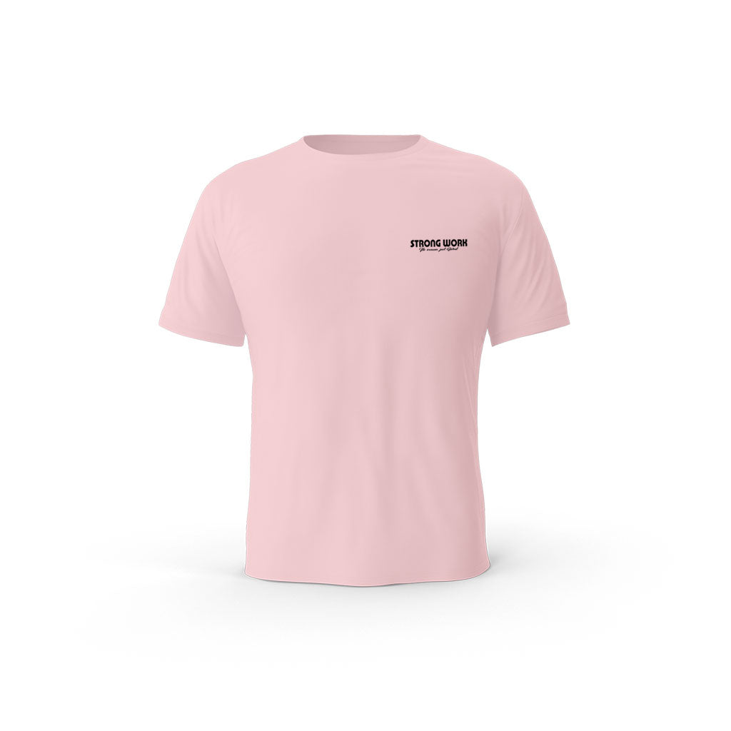 T-SHIRT-COTON-BIO-STRONG-WORK-ELITE-ROSE-HOMME
