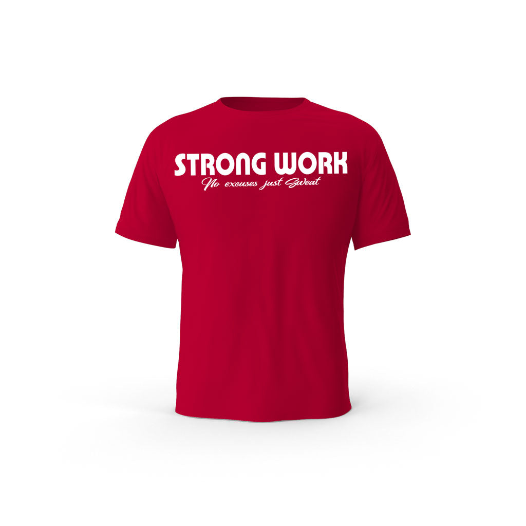 T-Shirt coton bio Strong Work Intensity Femme - ROUGE