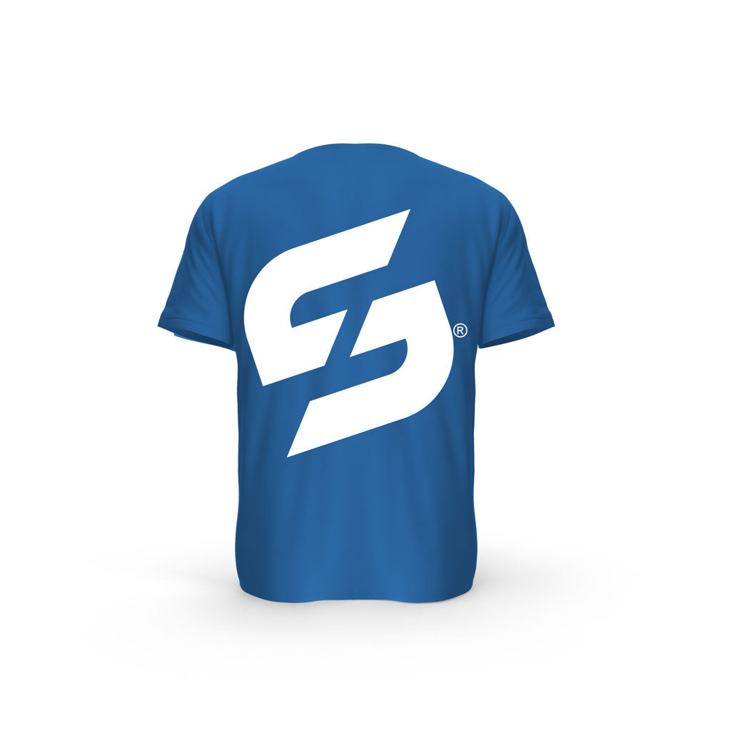 STRONG WORK SPORTSWEAR - T-Shirt coton bio Strong Work Legend Homme - T-Shirt bleu royal - VUE DOS