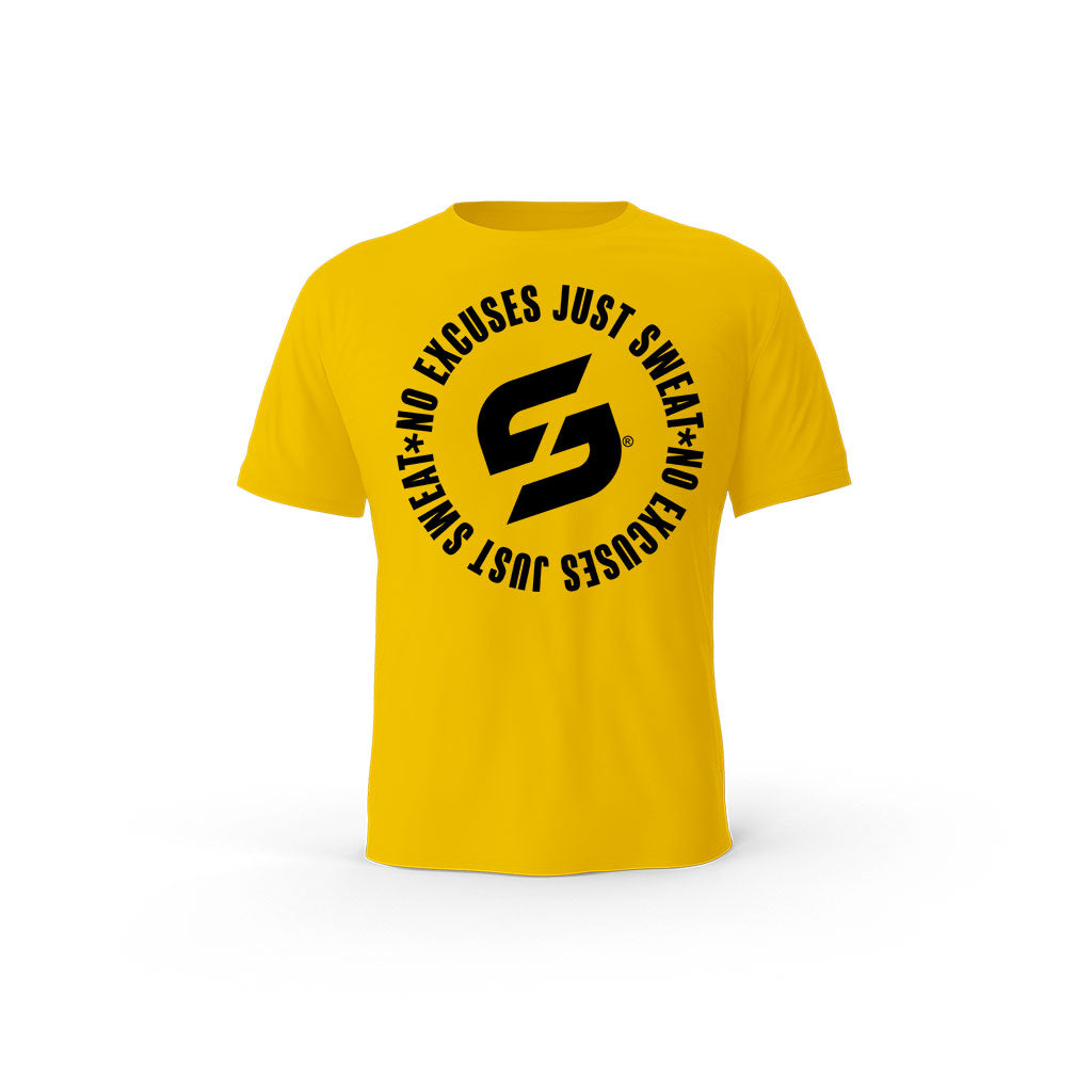 T-SHIRT-COTON-BIO-STRONG-WORK-NO-EXCUSES-JUST-SWEAT-JAUNE-FEMME