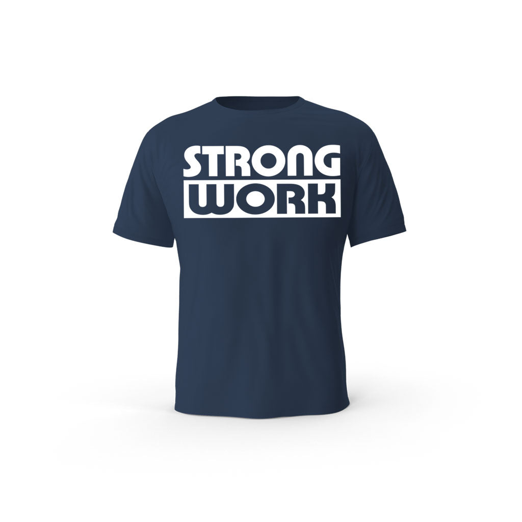 T-Shirt coton bio Strong Impact Homme - BLEU MARINE