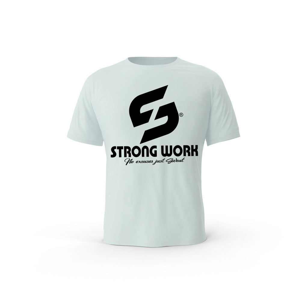 t-shirt bleu caraibe strong work Evolution face pour Homme