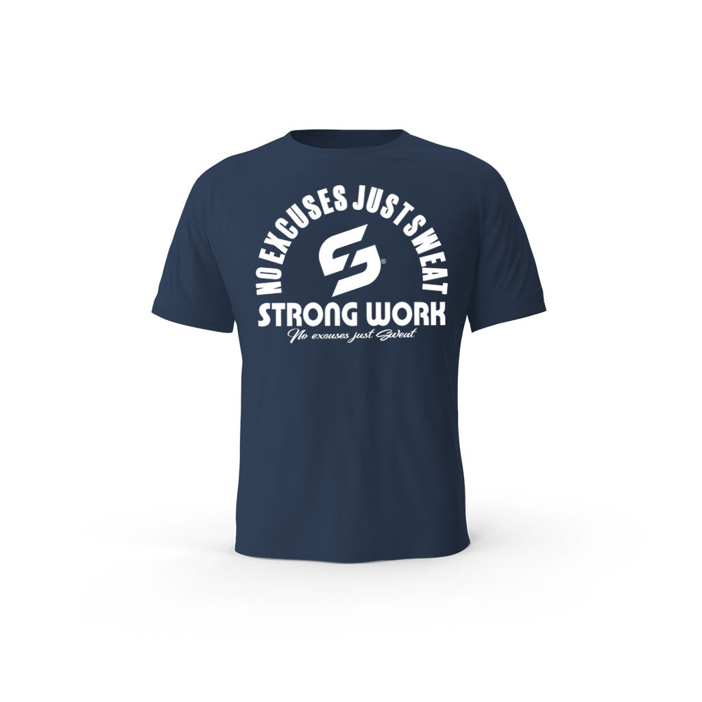 T-SHIRT- COTON-BIO-STRONG-WORK-THE-NEW-ORIGINALS-BLEU-MARINE-FEMME
