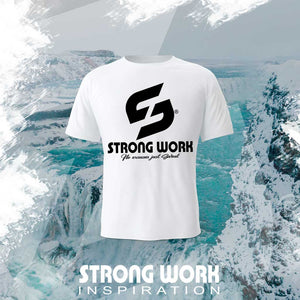 T-SHIRT EN COTON BIO STRONG WORK FITNESS POUR HOMME - VETEMENT DE SPORT ECO-RESPONSABLE