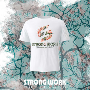 T-SHIRT STRONG WORK FLOWERS EDITION - LE SPORTSWEAR ECO-RESPONSABLE