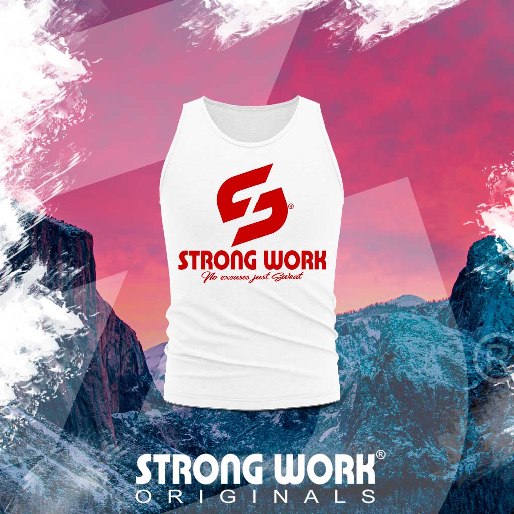 STRONG WORK SPORTSWEAR - Débardeur coton bio Strong Work Originals RED EDITION Homme