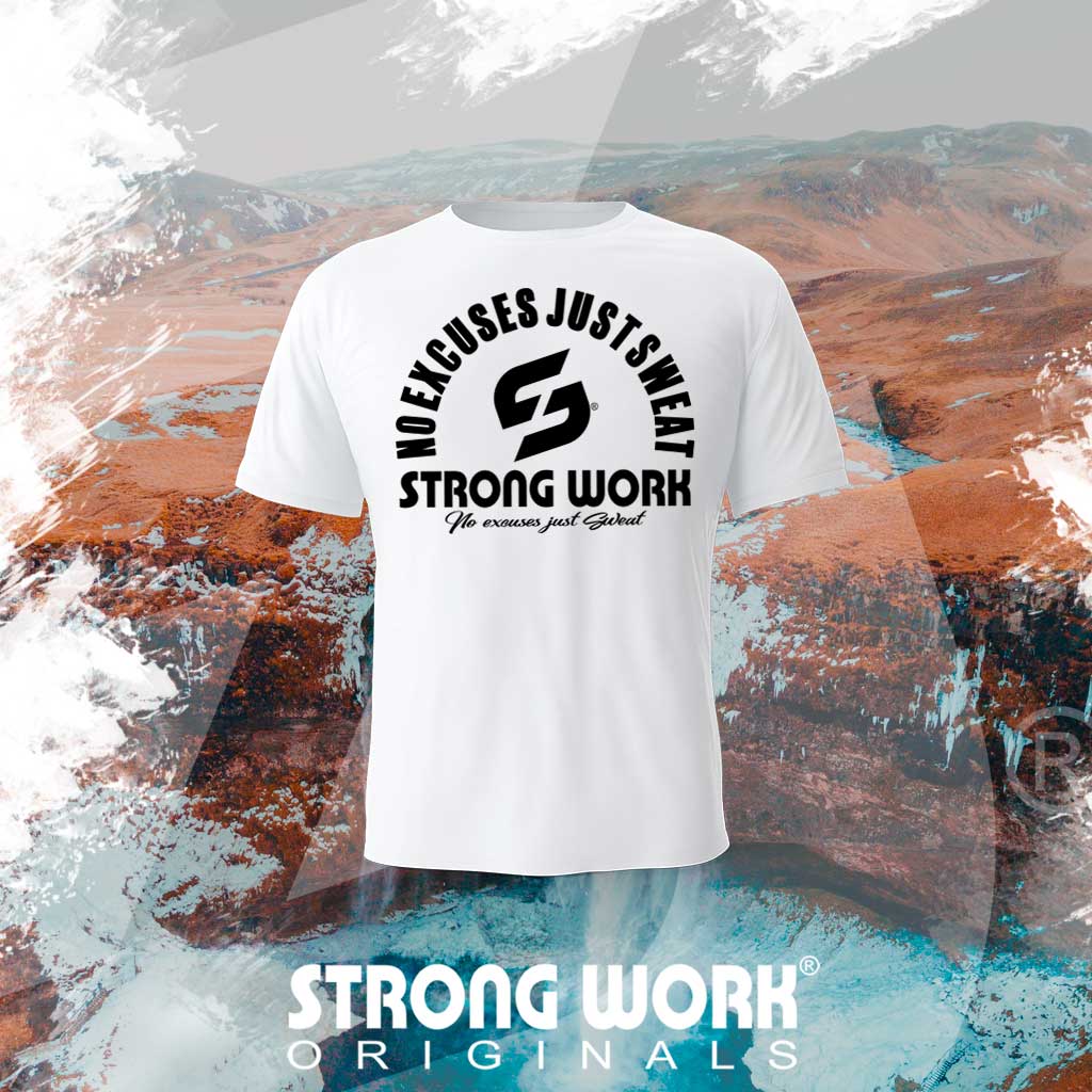 T-SHIRT EN COTON BIO STRONG WORK THE NEW ORIGINALS POUR HOMME - TENUE DE SPORT ECO-RESPONSABLE