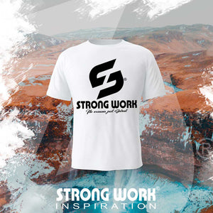 T-SHIRT EN COTON BIO STRONG WORK GRUNGE DON'T STOP RUNNING POUR FEMME - VETEMENT DE SPORT ECO-RESPONSABLE