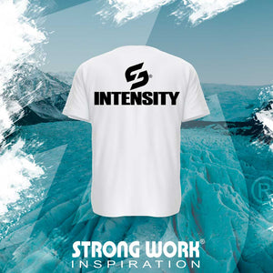 T-SHIRT EN COTON BIO STRONG WORK INTENSITY POUR HOMME VUE DOS - SPORTSWEAR ECO-RESPONSABLE