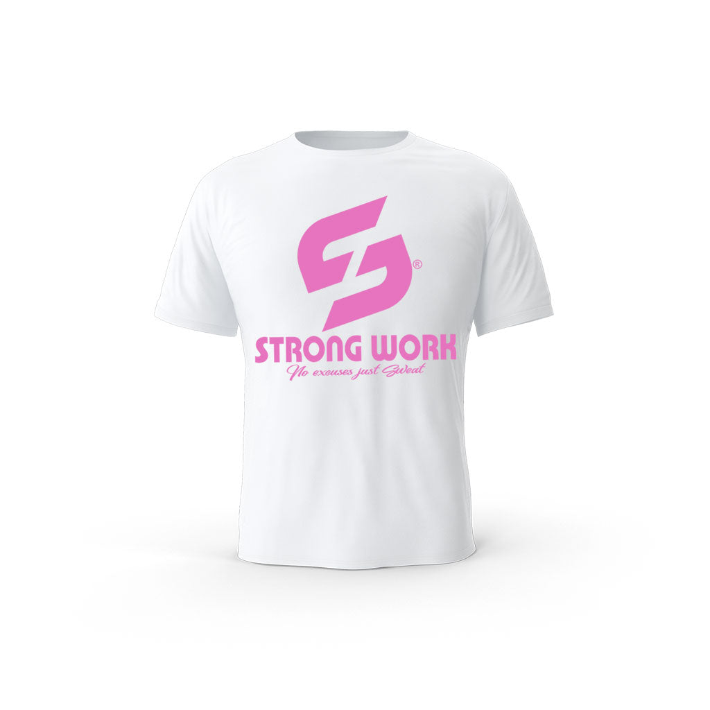 T-SHIRT EN COTON BIO STRONG WORK ORIGINALS PINK EDITION POUR FEMME