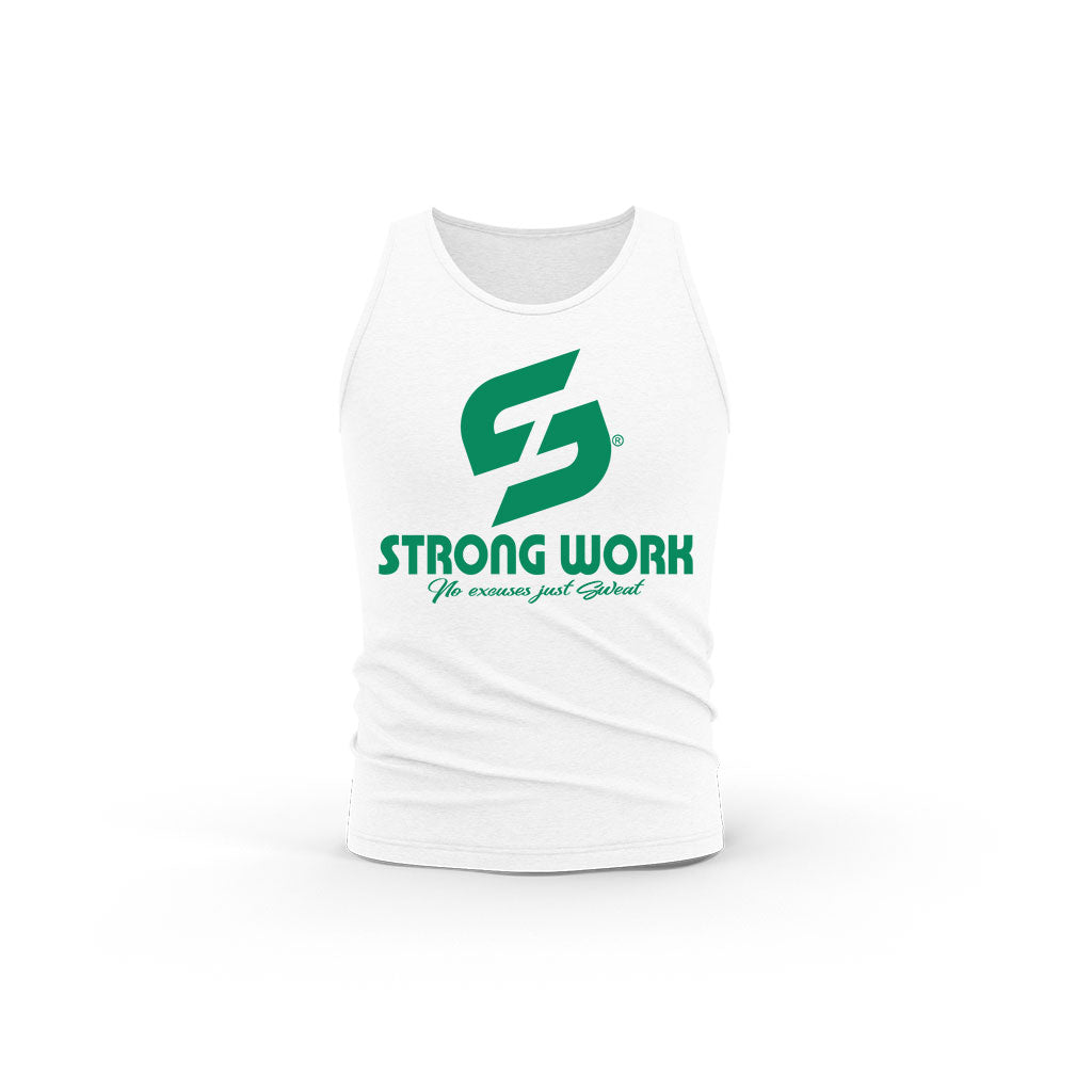 Débardeur coton bio Strong Work Originals GREEN EDITION Femme - BLANC