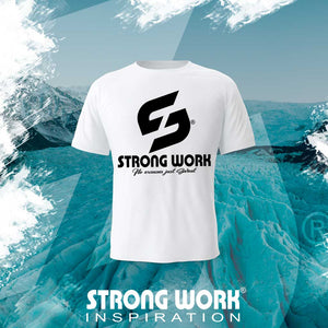 T-SHIRT EN COTON BIO STRONG WORK DON'T STOP RUNNING POUR FEMME - VETEMENT DE SPORT ECO-RESPONSABLE