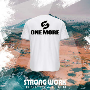 T-SHIRT EN COTON BIO STRONG WORK ONE MORE POUR HOMME VUE DOS - SPORTSWEAR ECO-RESPONSABLE