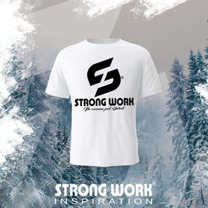 T-SHIRT EN COTON BIO STRONG WORK GIVING UP IS NOT AN OPTION FOR ME POUR HOMME - VETEMENT DE SPORT ECO-RESPONSABLE