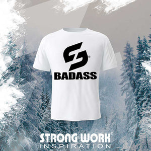 T-SHIRT EN COTON BIO STRONG WORK BADASS POUR HOMME - SPORTSWEAR ECO-RESPONSABLE