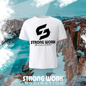 T-SHIRT EN COTON BIO STRONG WORK IF YOU SEE ME LESS I'M DOING MORE POUR FEMME - VETEMENT DE SPORT ECO-RESPONSABLE