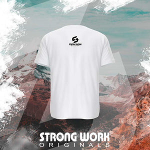 T-SHIRT EN COTON BIO STRONG WORK CHALLENGE POUR FEMME - TENUE DE SPORT ECO-RESPONSABLE