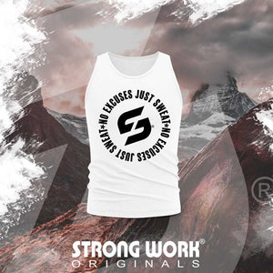 STRONG WORK SPORTSWEAR - Débardeur coton bio Strong Work NO EXCUSES JUST SWEAT Homme