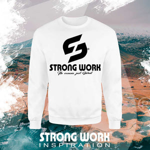 SWEAT-SHIRT EN COTON BIO STRONG WORK I DON'T HAVE TIME FOR REGRETS JUST FOR WORKOUT POUR HOMME - VETEMENT DE SPORT ECO-RESPONSABLE