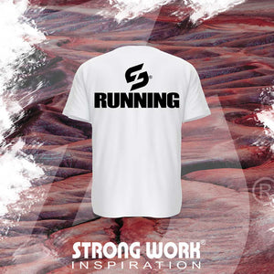 T-SHIRT EN COTON BIO STRONG WORK RUNNING POUR FEMME VUE DOS - VETEMENT DE SPORT ECO-RESPONSABLE