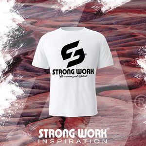 T-SHIRT EN COTON BIO STRONG WORK I DON'T HAVE TIME FOR REGRETS JUST FOR WORKOUT POUR HOMME - SPORTSWEAR ECO-RESPONSABLE