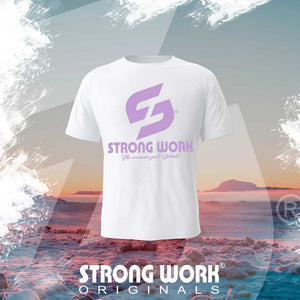 T-SHIRT EN COTON STRONG WORK ORIGINALS LAVENDER EDITION POUR FEMME - SPORTSWEAR ECO RESPONSABLE