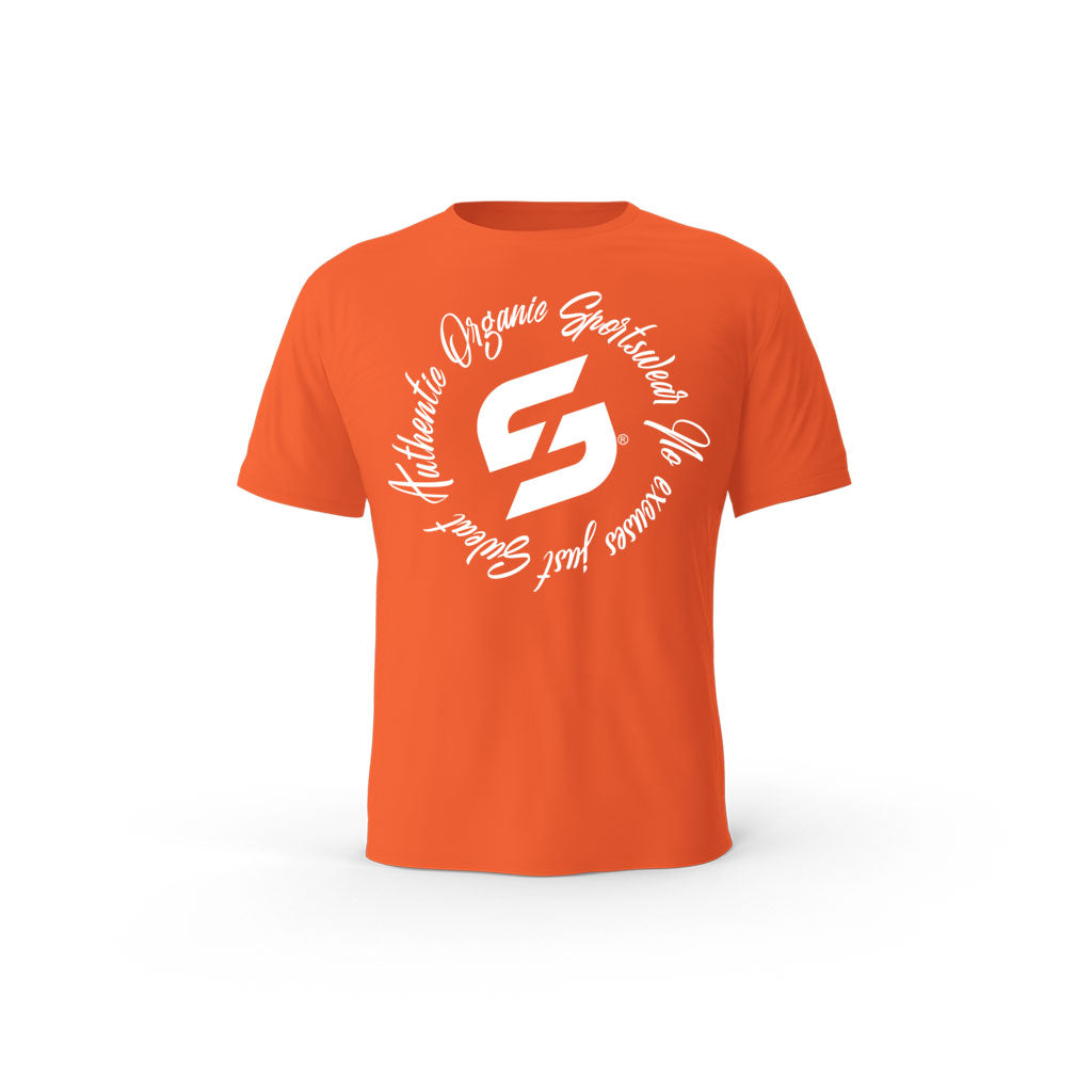 T-SHIRT-COTON-BIO-STRONG-WORK-AUTHENTIC-ORANGE-HOMME