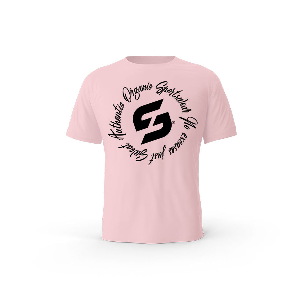 T-SHIRT-COTON-BIO-STRONG-WORK-AUTHENTIC-ROSE-HOMME