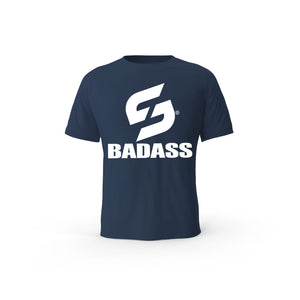 T-SHIRT-COTON-BIO-STRONG-WORK-BADASS-BLEU-MARINE-HOMME