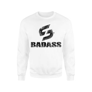 SWEAT-SHIRT-COTON-BIO-STRONG-WORK-BADASS-GRUNGE-BLANC-FEMME