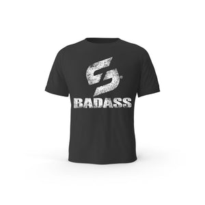 T-SHIRT- COTON-BIO-STRONG-WORK-BADASS-GRUNGE-NOIR-HOMME