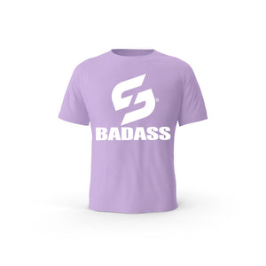 T-SHIRT- COTON-BIO-STRONG-WORK-BADASS-LAVANDE-FEMME