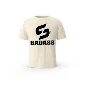 T-SHIRT- COTON-BIO-STRONG-WORK-BADASS-NATUREL-FEMME