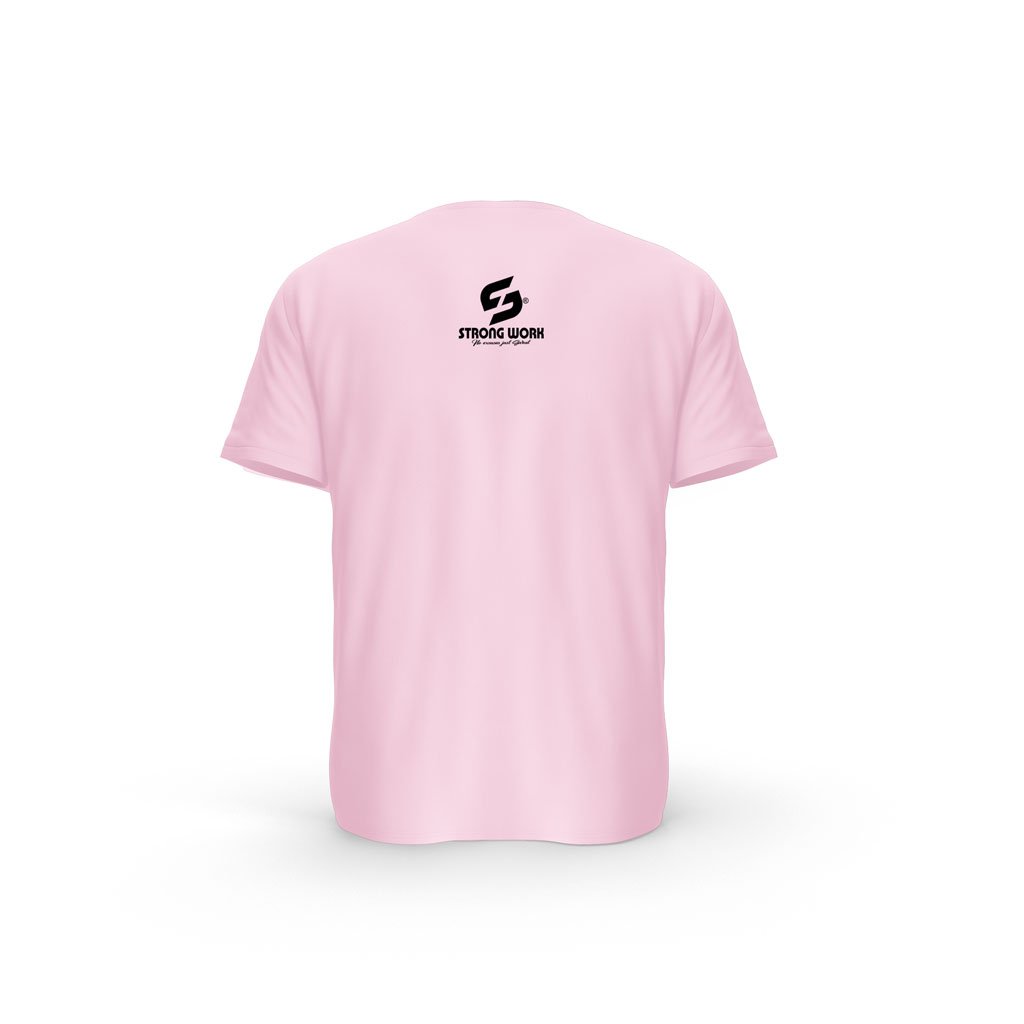 t-shirt dos bio rose coton Strong Work Challenge pour Homme