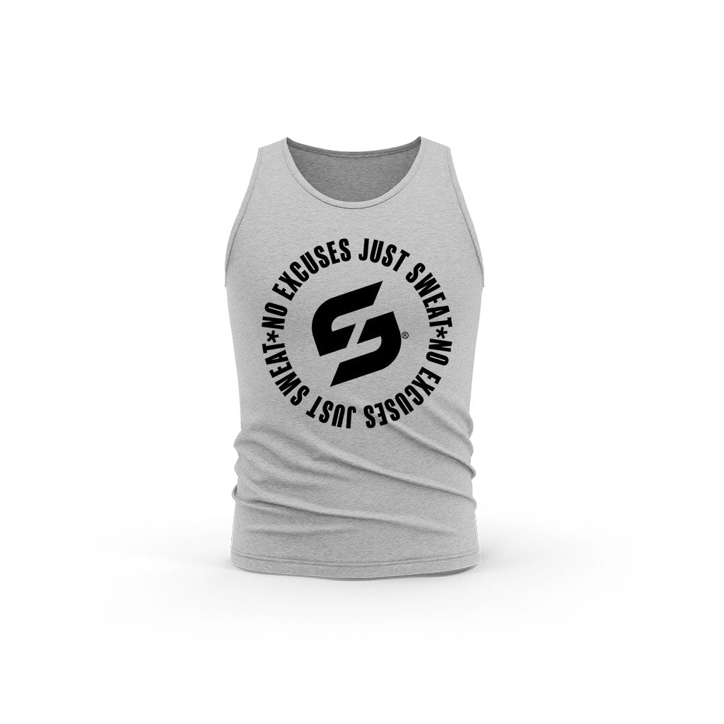 Débardeur coton bio Strong Work NO EXCUSES JUST SWEAT Femme - GRIS
