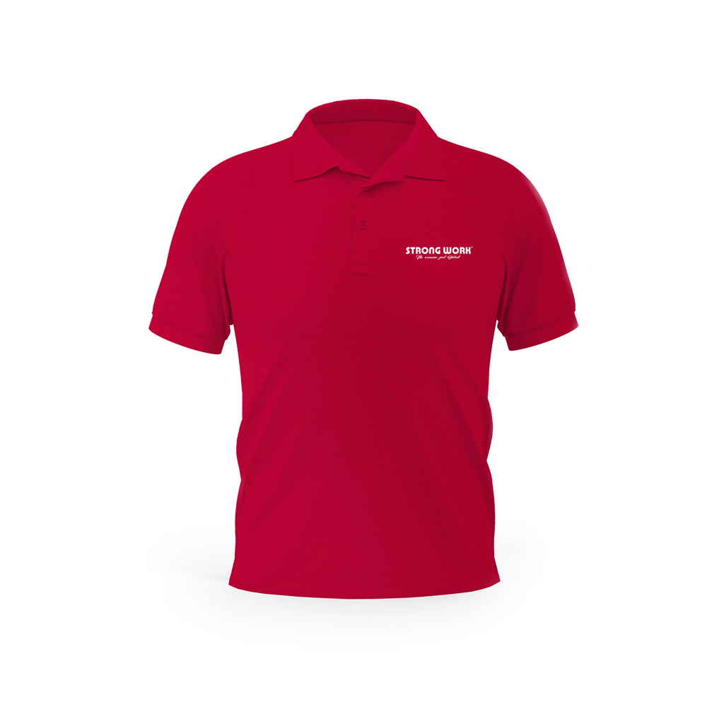 Polo rouge Strong Work Elite pour Homme