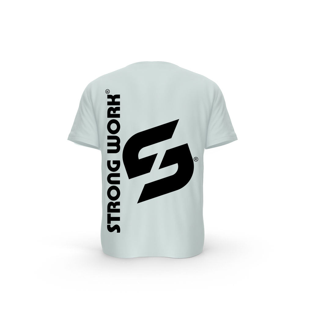 t-shirt bleu caraibe strong work Evolution dos pour femme