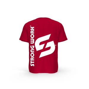 t-shirt rouge strong work Evolution dos pour Homme