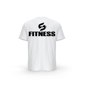 T-SHIRT- COTON-BIO-STRONG-WORK-FITNESS-BLANC-DOS-FEMME