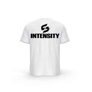 T-SHIRT- COTON-BIO-STRONG-WORK-INTENSITY-BLANC-DOS-FEMME