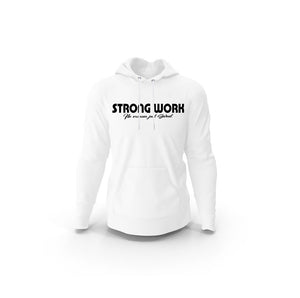 Sweat-Shirt à capuche coton bio Strong Work Intensity Femme - Blanc