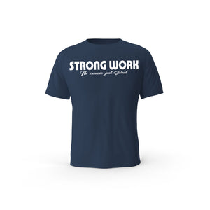 T-Shirt coton bio Strong Work Intensity Homme - BLEU MARINE