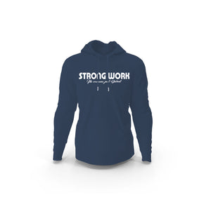 Sweat-Shirt à capuche coton bio Strong Work Intensity Femme - Bleu marine